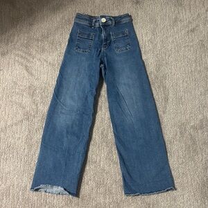 Zara Kids Blue Wide-Leg Jeans